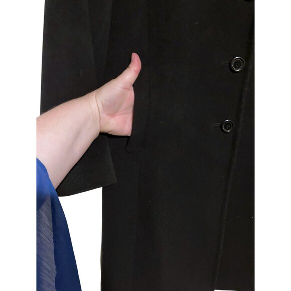 Vintage Lambswool Cashmere Overcoat 6 Pockets Minimalist Neutral Luxury Preppy - Picture 6 of 12
